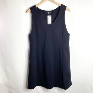 Uniqlo Brushed Jersey Sleeveless Dress Navy Blue Size Medium NWT Pockets